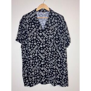 The Goonies Skull Print Button Up Shirt XXL Rayon